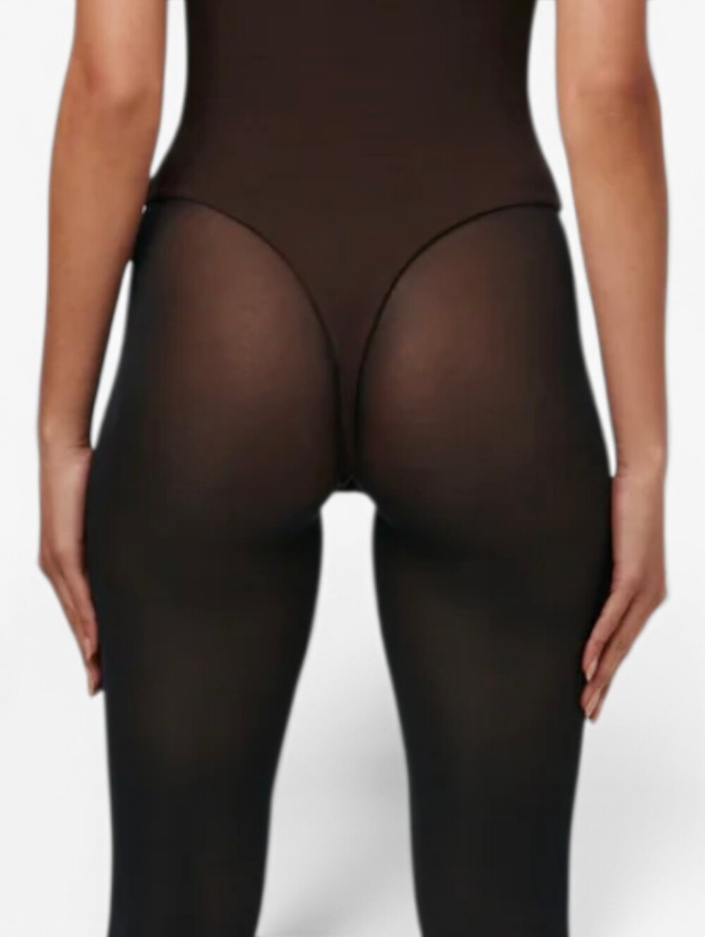 Naked Wardrobe Sculpted Streetwear Thong Bodysuit Brown Size S NWT Sleeveless - Picture 5 of 15
